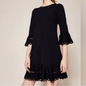 Ted Baker Navy Bell Sleeve Dress